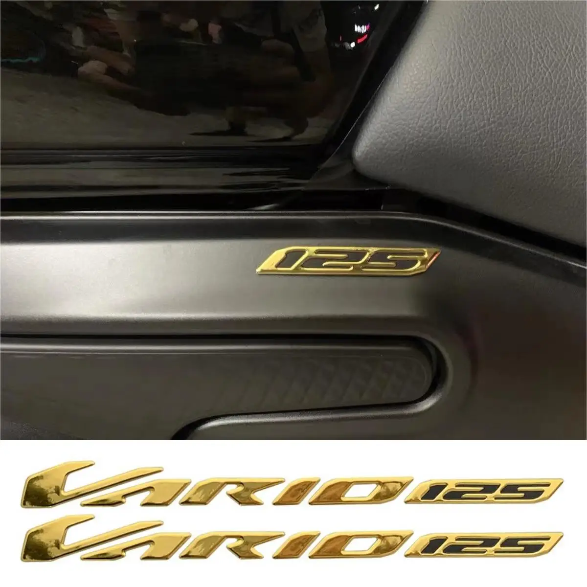 

1 pair of soft adhesive 3D gold stickers For HONDA Vario 125 150 waterproof label film motorcycle modification accessories