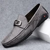 Genuine Leather Soft Loafers Mens Luxury Designer Dress Shoes High Quality Slip-On Flats Fashion Comfort Driving Shoes Moccasins 1