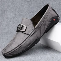 Genuine Leather Soft Loafers Mens Luxury Designer Dress Shoes High Quality Slip-On Flats Fashion Comfort Driving Shoes Moccasins 1