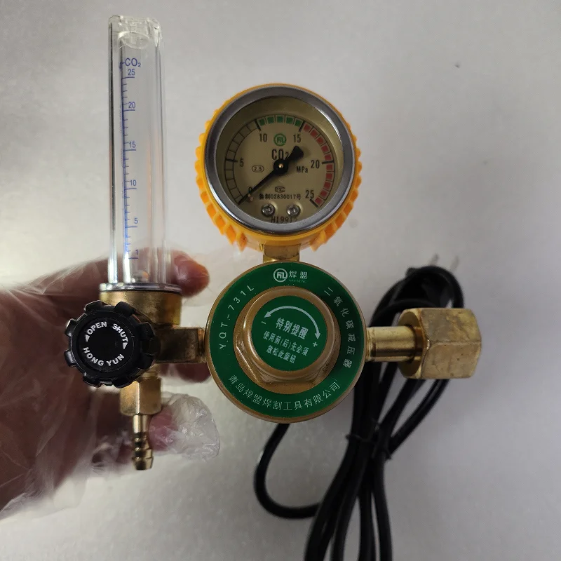 Pressure Regulator Pressure reducer CO2 Carbon dioxide heated pressure gauge 36V 110V 220V 2