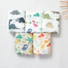 HappyFlute New Dinosaur Print Soft Bamboo Cotton Fabric 120*110CM Baby Wrap Newborn Multi-function Swaddle Sleeping Blanket 3