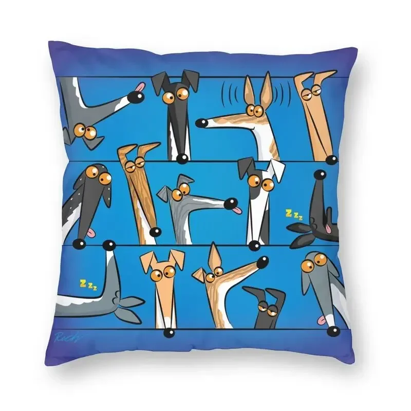 

Whippet Dog Cushion Covers Sofa Decoration Greyhound Sighthound Square Throw Pillow Case 45x45