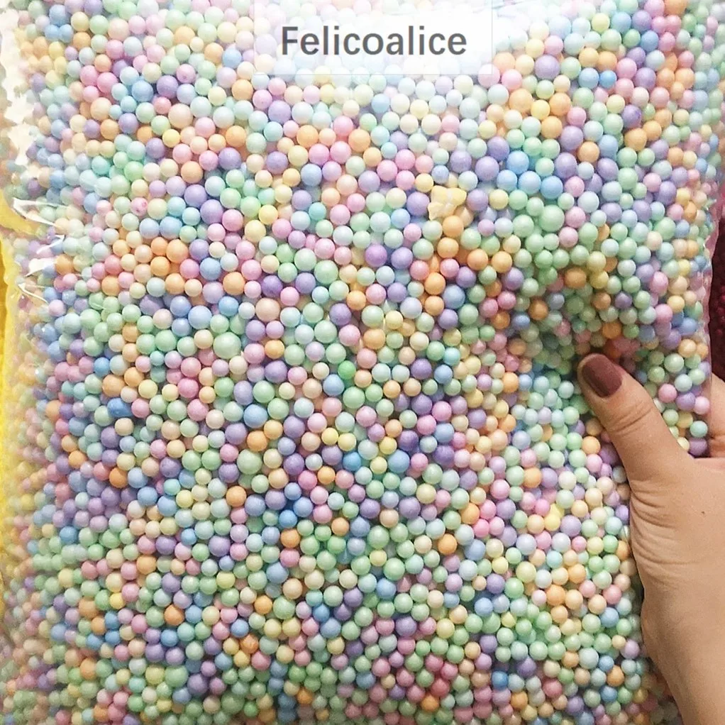 4000 Stück 7–9 mm blutende helle Farben, winzige Schaumstoffperlen, Styropor-Mini-Kugeln, Basteln, bunte Polystyrol-Schaumkugel, Heimdekoration – Detail 38
