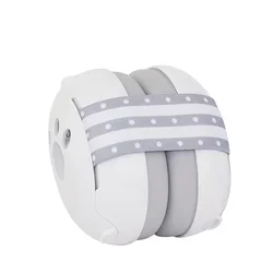 Infant Noise - Reducing Earmuffs with Elastic Comfort Band (White)