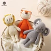 1Pc Baby Toy Handmade Crochet Rattle Plush Dolls Cartoon Animal Elephant Stuffed Toys Soothing Baby Sleeping Kids Christmas Gift 1