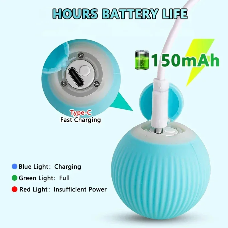 Spin Ball Things cat interactive ball toys for Cats Electric Interactive USB Charging Cat Ball Toy Cat and Dog Accessories Pet Supplies Home