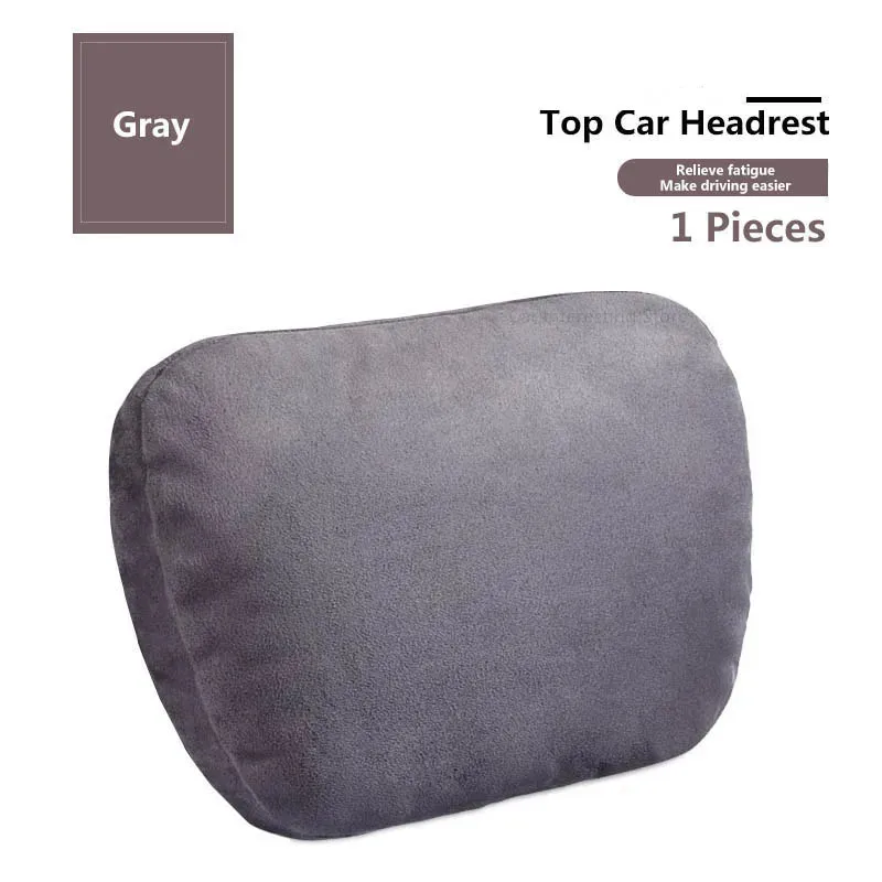 thumbnail image 1 of Reposacabezas para coche nuevo, soporte para el cuello, asiento para el automóvil, cojín de descanso para el cuello, almohada lumbar ajustable universal negra suave con diseño Maybach S Class, 1 of 5
