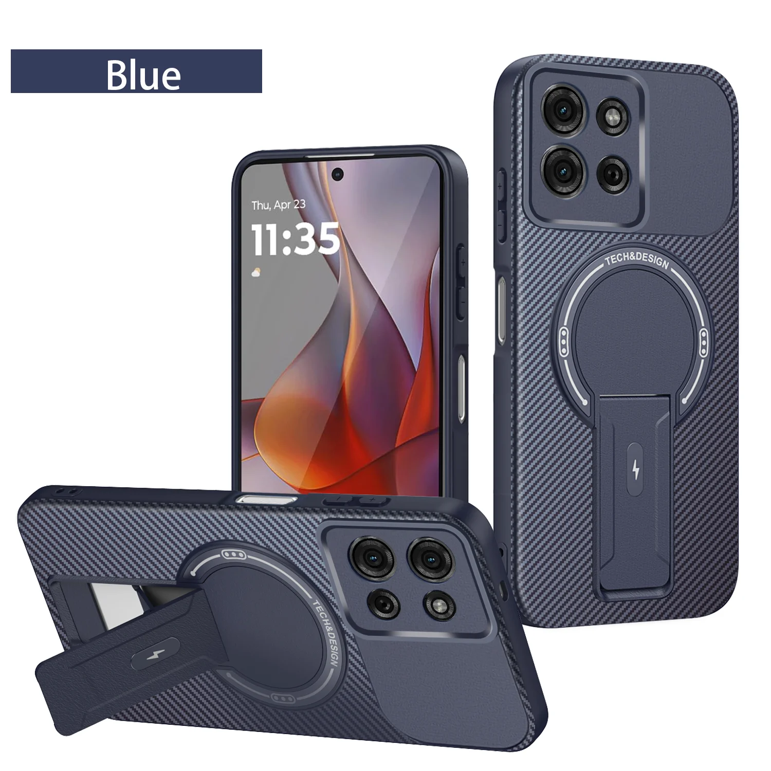 Enhanced Magnetic Mount Protective Phone Case with Smart Cover
