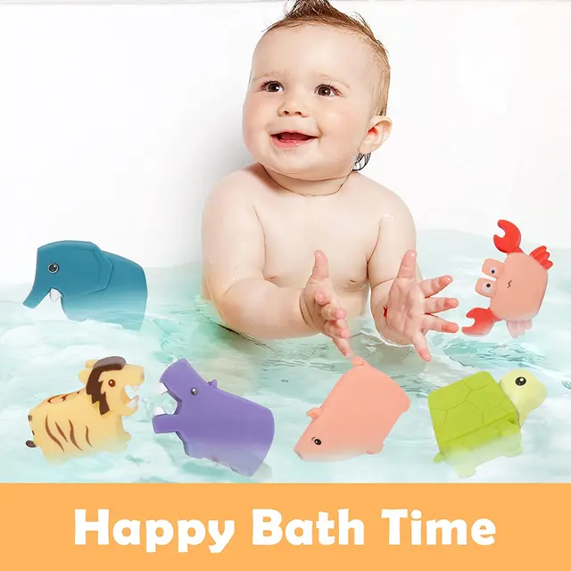 Juguetes de baño para bebés, juegos de piscina, juego de agua de natación,  juguete de bañera divertido para niños de 0, 6 a 12 meses, juguete de baño  flotante de 1 año - AliExpress