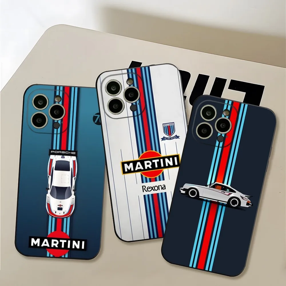 Martini Racing Colors Print Custodia Per Telefono Design Di Lusso Per Iphone 15 Pro 14 Pro Max 12 Mini 11 13 Xr X Xs 6S 7 8 Plus Cover Posteriore