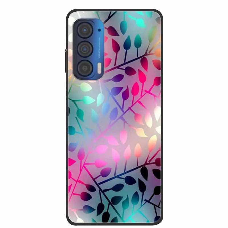 Silicone Soft Flower Marble TPU Black Phone Cover - Protective Case