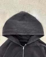 Y2K harajuku Gothic Letter Print Retro Fashion Men And Women Hoodie Hip-Hop Punk Style Black Oversized Zipper Sweatshirts - Image 4