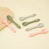 1PCS Baby Silicone Spoon Cartoon Pattern Soft Silicone Feeding Spoon BPA Free Training Spoon Cutlery Children's Tableware 3