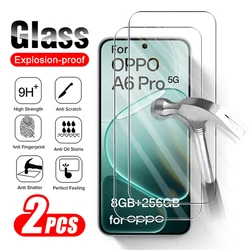 Ultra Clear Protective Case with Tempered Glass Screen Protectors for Oppo A6 Pro 4G (2Pieces)
