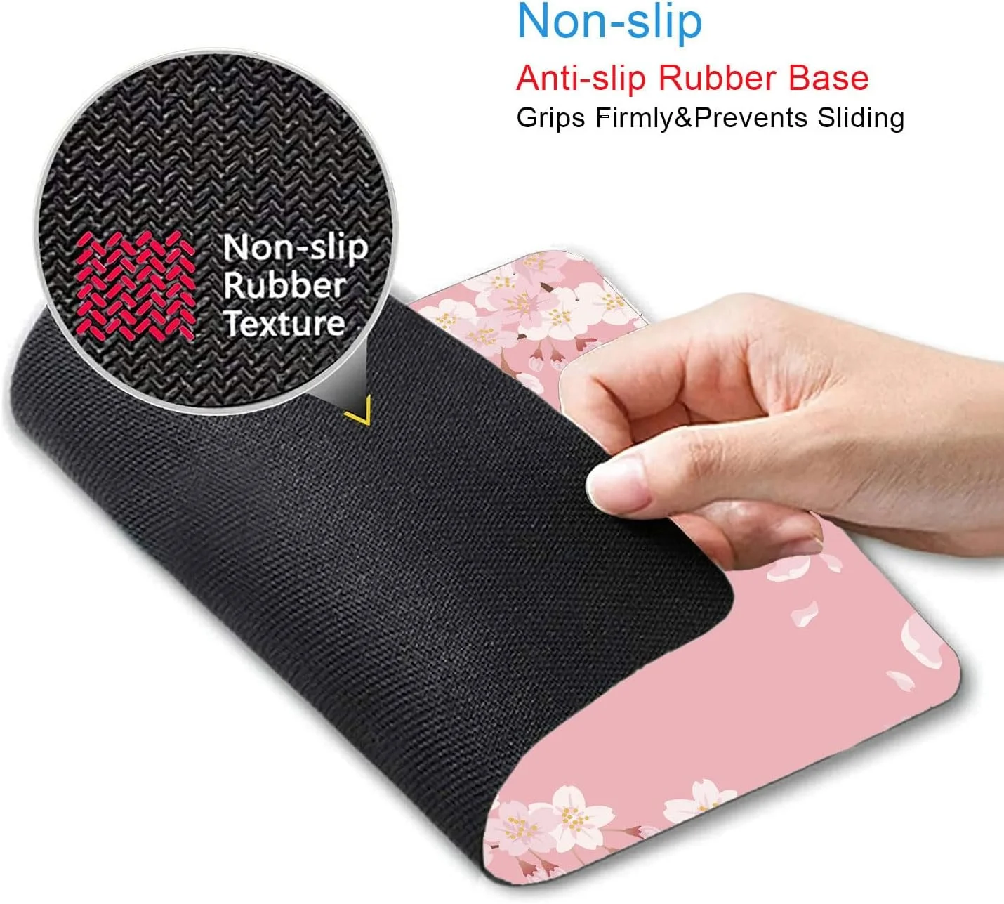 Charming Sakura Cherry Blossom Floral Mousepad - Pink Non-Slip Gaming & Office Desk Mat