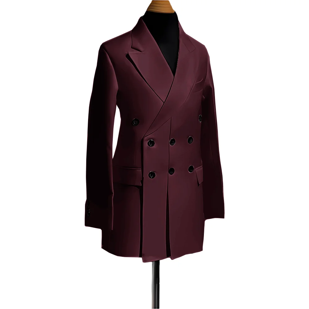 Blazer for Men Wedding Tuxedo Single Jacket Fashion Clothes Double Breasted Design Multiple Custom Colors Men's Suit - 6