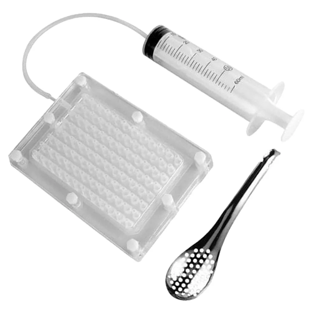 

Caviar Maker Box Spherification Dropper Gastronomy Kit Sauce Dispenser Strainer Spoon Kitchen Restaurant