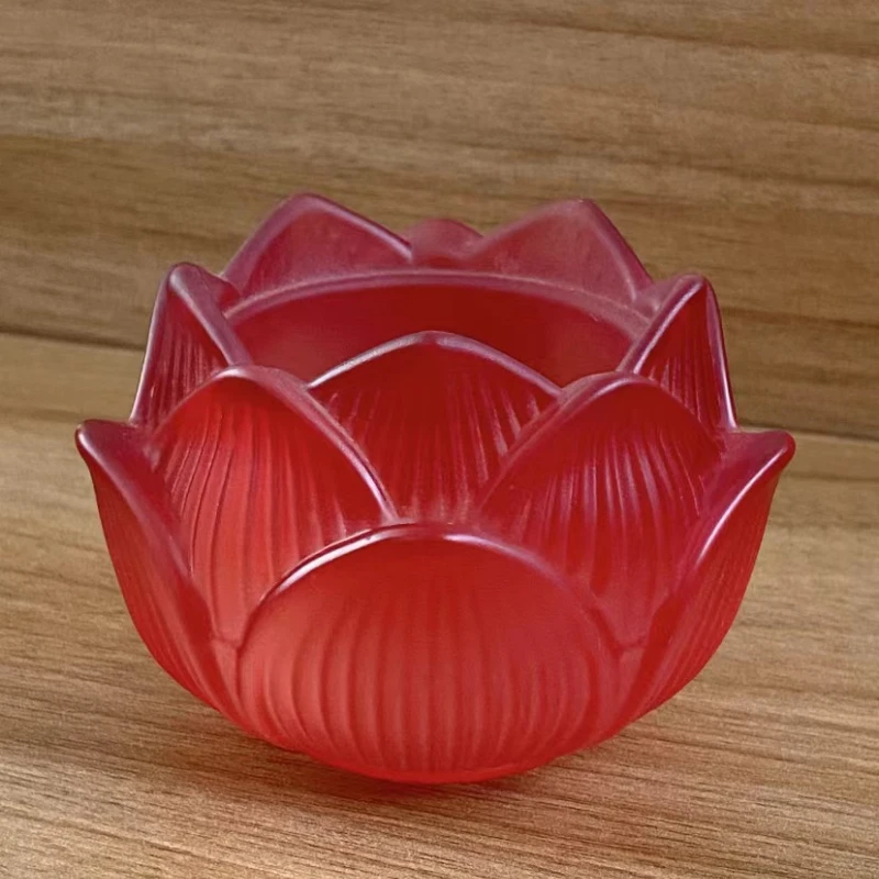 Glass Lotus Candle Holder for Home Decor