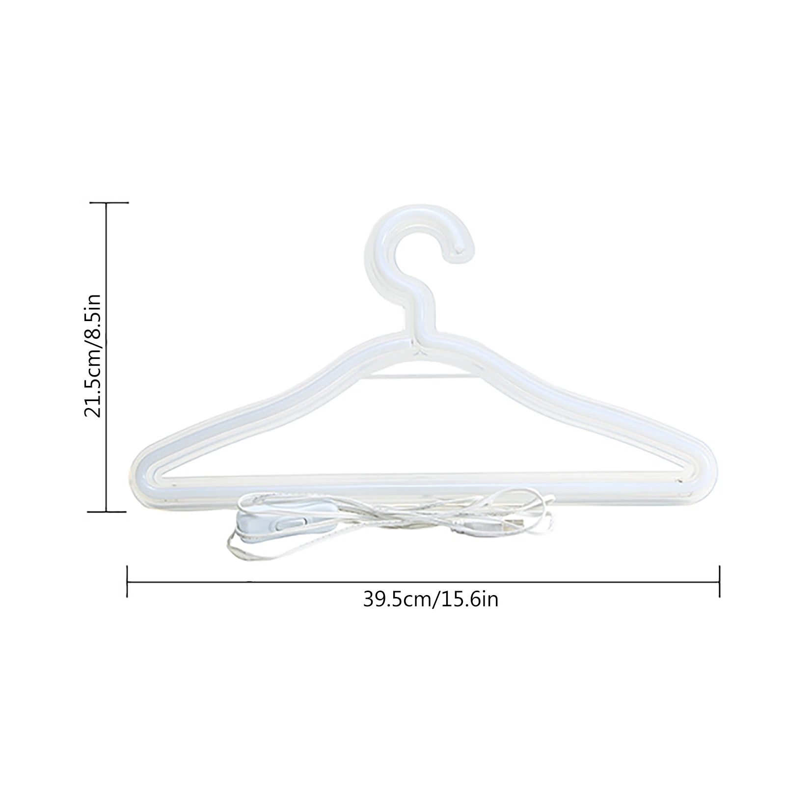 Neon Sign Clothes Hanger LED Light Clothing Hanger Convenient To Use With Switch Practical Clothes Organizer Hanger Romantic 6