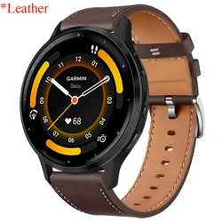 Premium Genuine Leather Watch Strap - Elegant Wristband for Smartwatches (20mm & 22mm) (Style 1 Dark brown)