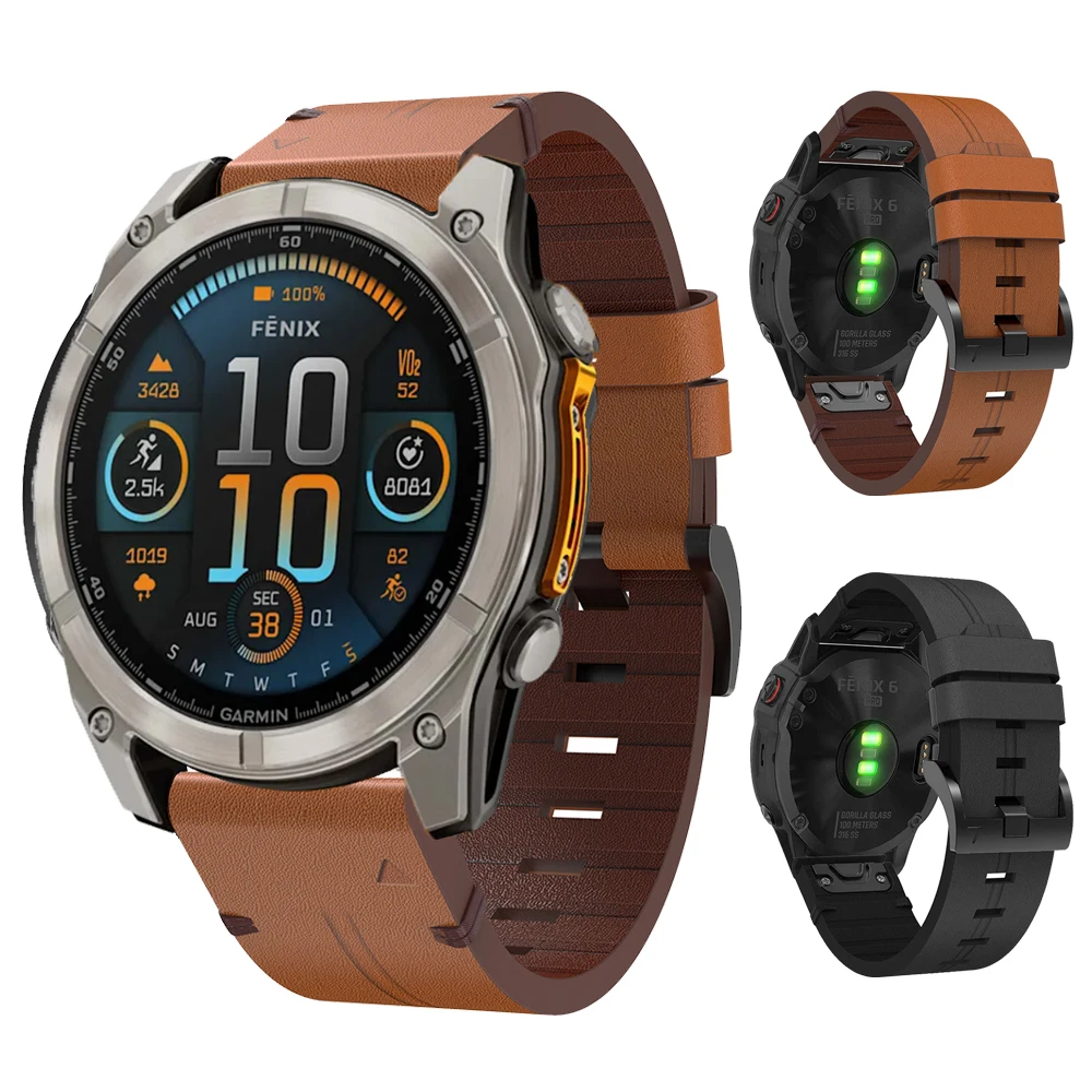 Premium Leather Strap - QuickFit Band - 22mm/26mm