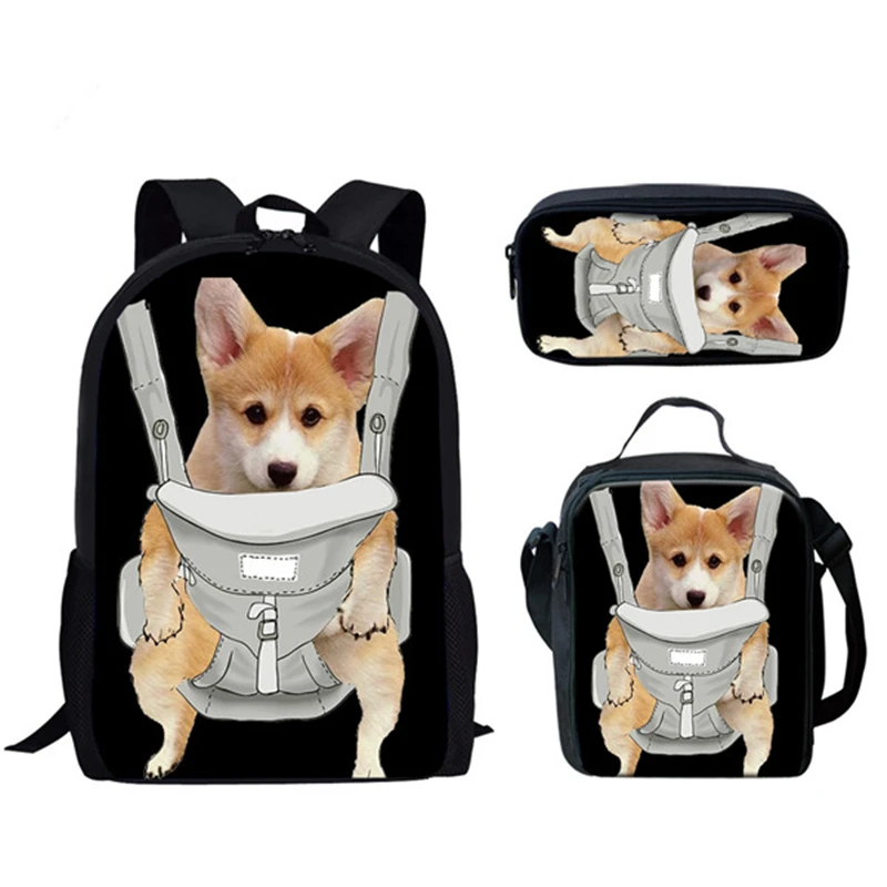 FORUDESIGNS-Cute-School-Bags-for-Kids-Girls-Boys-Animal-Corgi-Baby-Black-Children-School-Shoulder-Bags.jpg_640x640 (3)