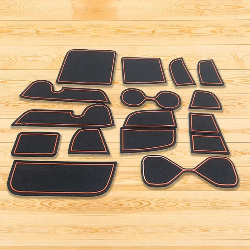 15Pcs Gate Slot Pad For Honda HRV HR-V Vezel Accessories Interior Non-Slip Anti Dust Cup Holder Inserts