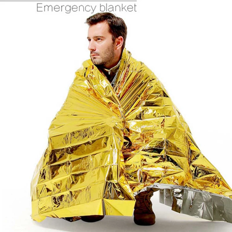 

20PCS Camping Emergency Mylar Thermal Blankets Space Blanket Sunscreen Blanket For Outdoors