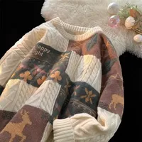 Japanese Vintage Men's Sweater Winter Loose Fit Outerwear Base Layer Pullover Knitted Top Casual Style Round Neck Idle Brand