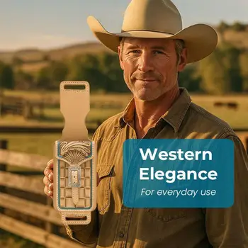 Western Leather Phone Holster 1