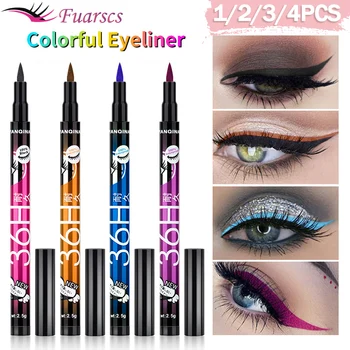Black Liquid Eyeliner Waterproof Eyeliner Pencil 36H Long-Lasting Liquid Eye Liner Pen Quick-Dry No Blooming Cosmetics Tool 1