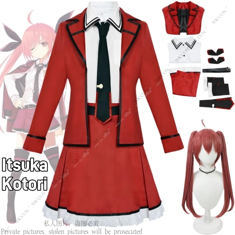 

Itsuka Kotori Anime DATE A LIVE Cosplay Costume Women SchoolGirl JK Uniform Wig Halloween Party Full Set Fancy Dress Suit