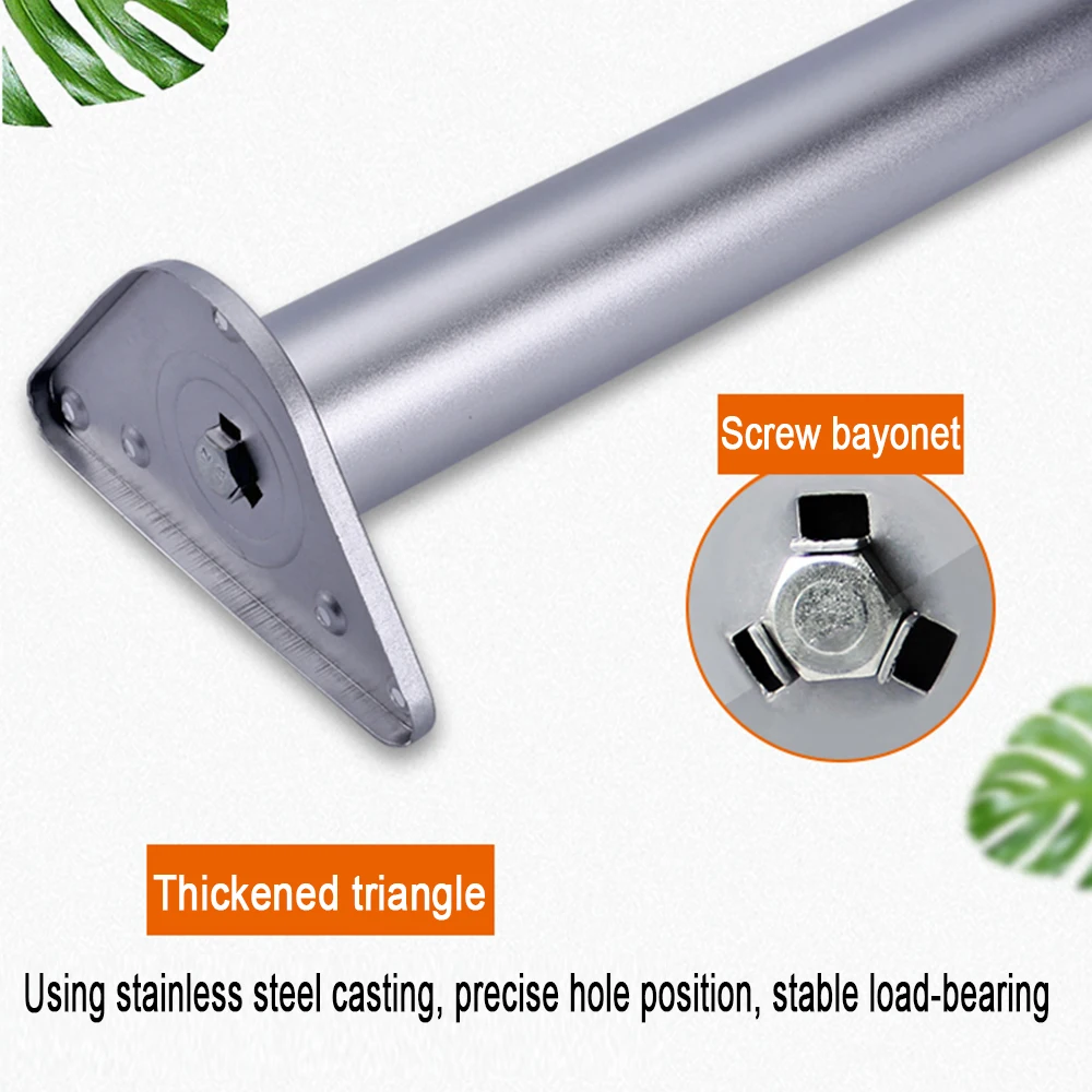 50-110cm Bar Counter Foot Support Column Stainless Steel 304 Adjustable Computer Desk Foot Aluminum Alloy Bar Cabinet Foot