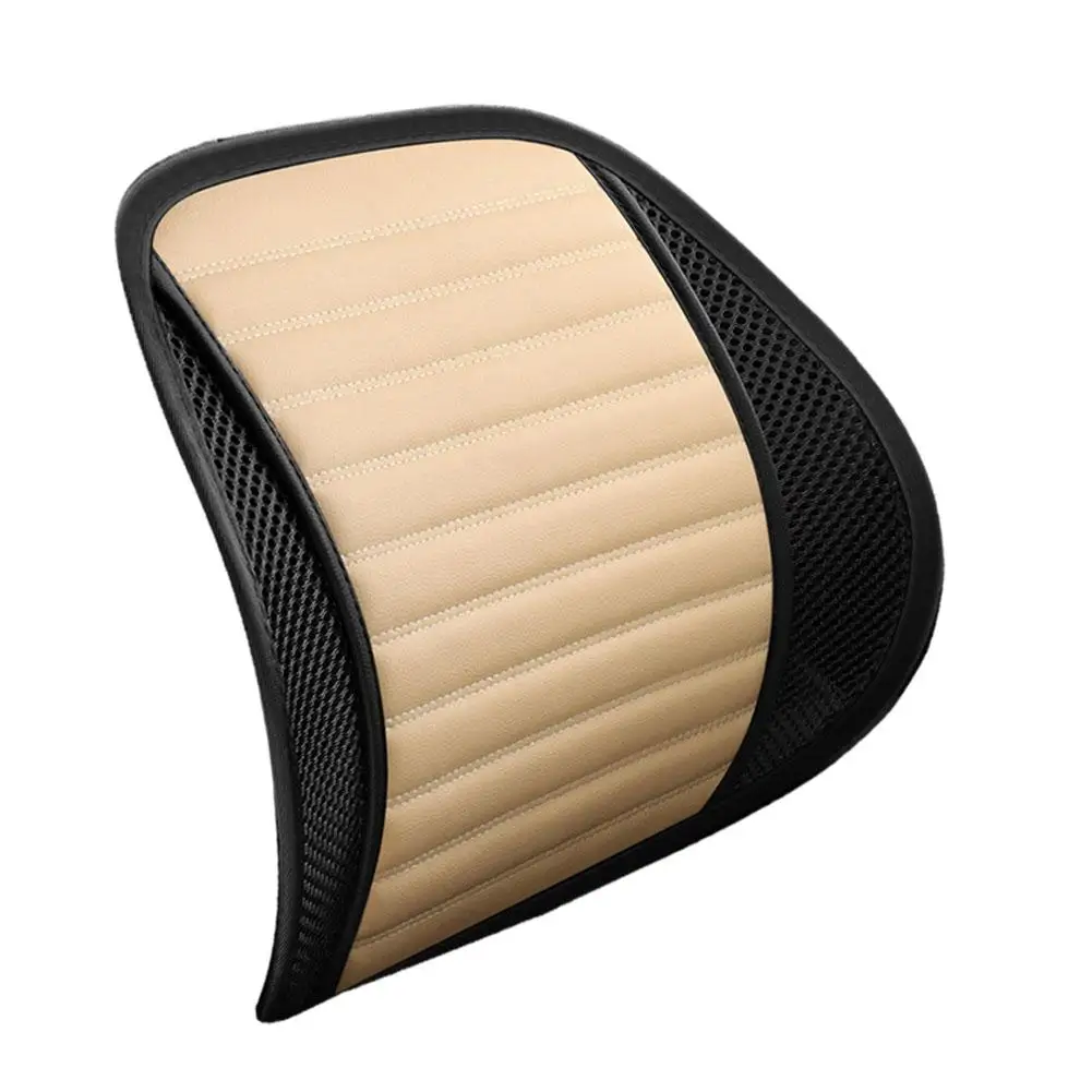 PU leather Car Seat Office Chair Massage Back Lumbar Support Mesh Ventilate Cushion Pad Black Mesh Back Lumbar Cushion