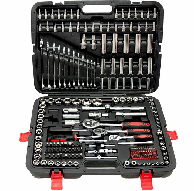 Professional auto repair tools outillage mecanicien 215 pcs 1/2 3