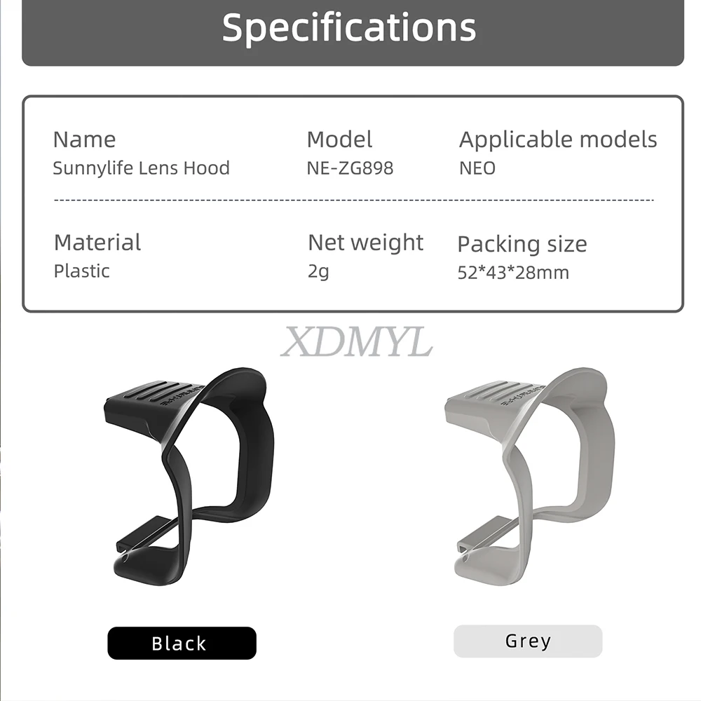 Description Picture 3 of itemAnti Glare Lens Sunshade Cover for DJI NEO Lens Hood Sunhood Gimbal Protective Cover Lens Guard for DJI Neo Drone Accessories