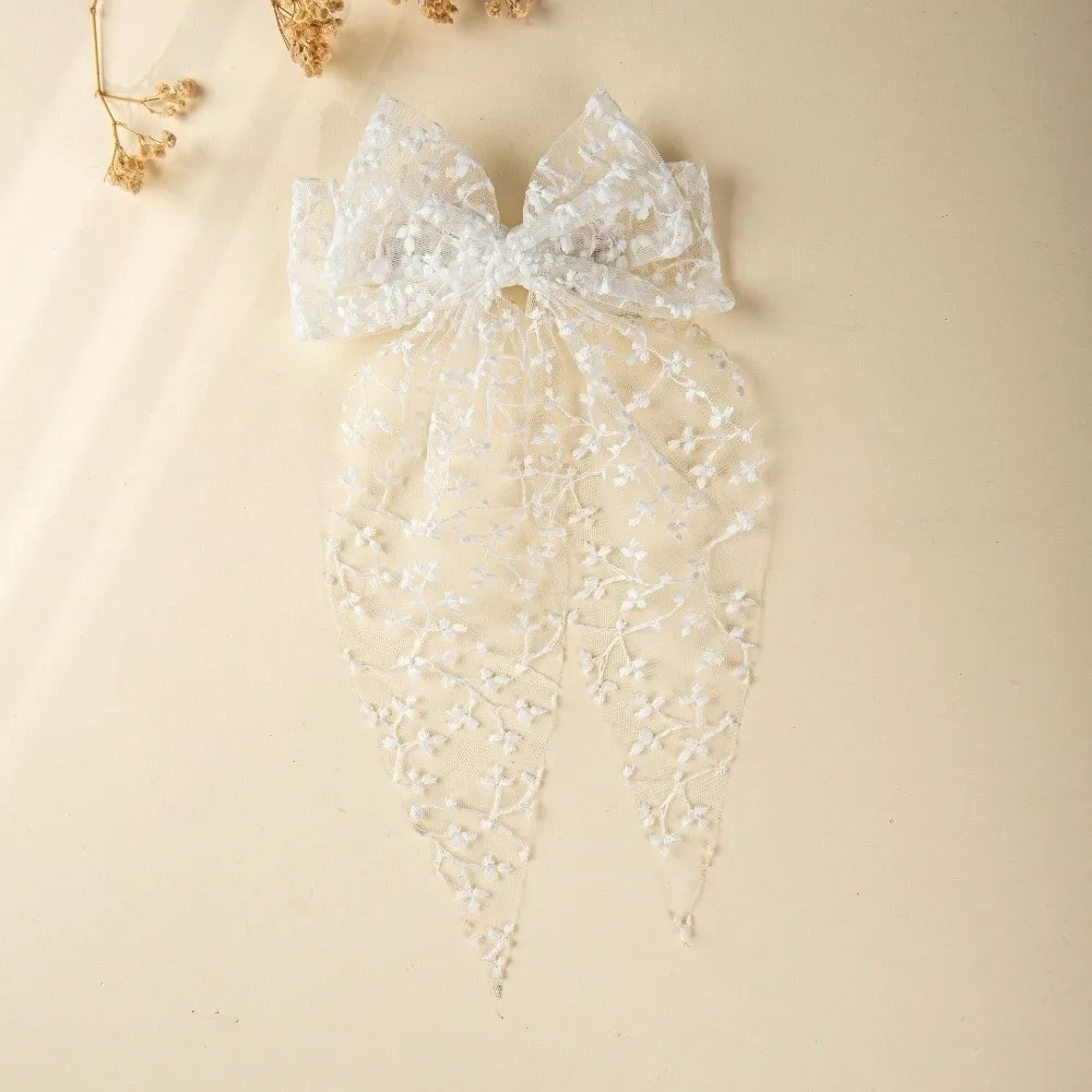 Schöne Spitze Schleife Haarspange Blume Prinzessin Stil Schwalbenschwanz Schleife Haarnadel Mädchen Haarnadel Hochzeit Saison – Detail 5