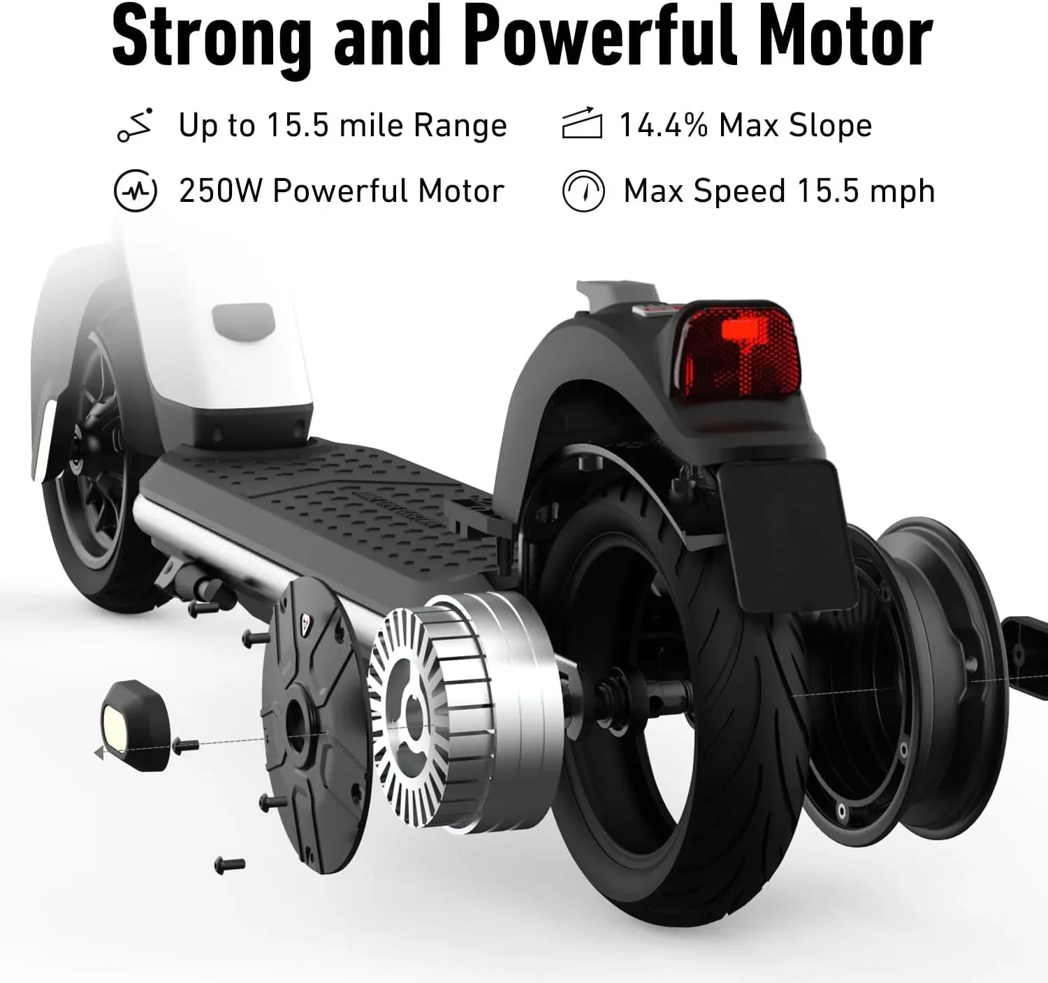 Scooter for Adults，Scooter for Commute 450W-1000W Max Power 15-41 Miles Long Range,Portable & Folding