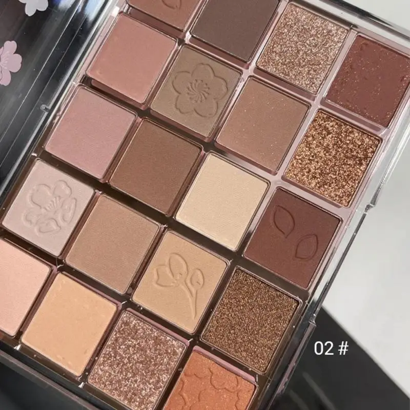 20-color Eyeshadow Palette Pearlescent Matte Eye Shadow Silky Shiny Long-lasting Beauty Cosmetics Female Makeup