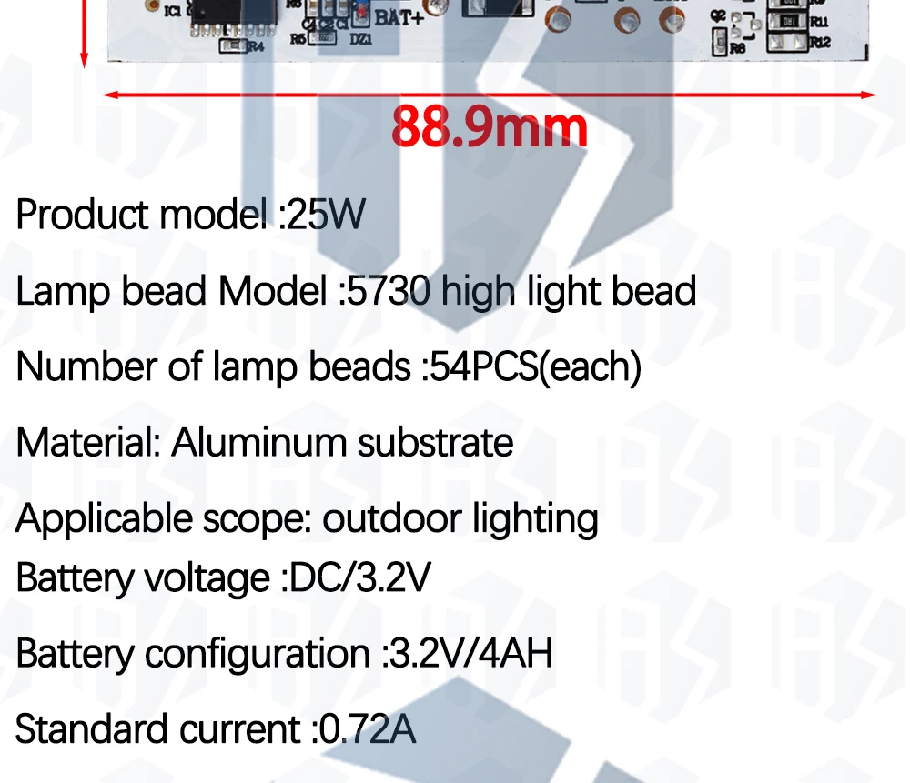 1~10PCS 25W 40W 60W 100W LED Outdoor Solar-Energie 5730 Hochhelligkeits-LED-Perlenlicht Integrierte Lichtquelle Lichtpanel-Steuerung – Detail 5