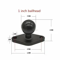Jadkinsta 1 or 1.5 inch Rubber Ball Mount to Aluminum Motorcycle Round Square Mounting Base Plate for Gopro Camera Cellphones - Image 5