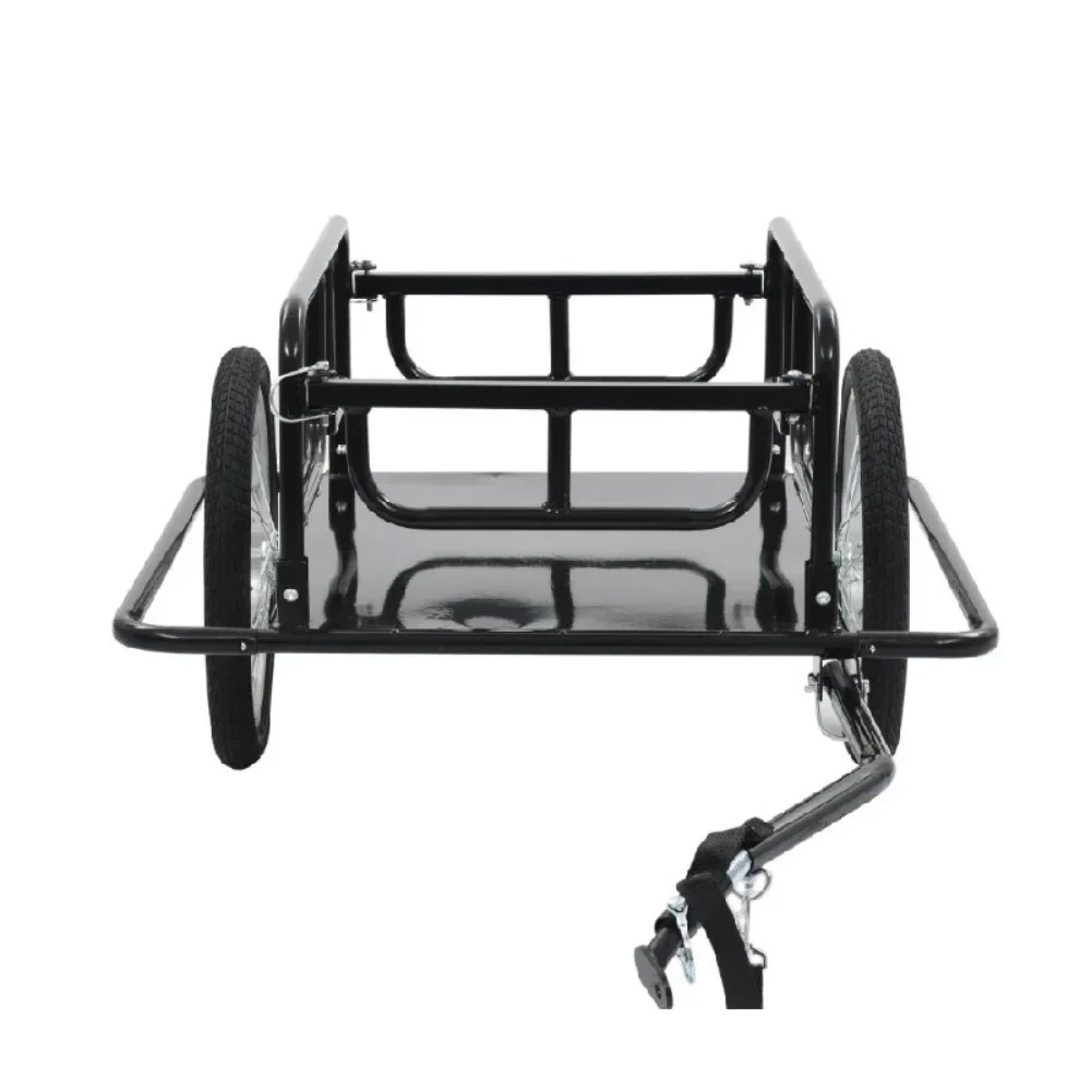Foldable Cargo Bicycle Trailer Outdoor Riding Rear-mounted Cargo Bucket Bicycle Traction Tool Cart