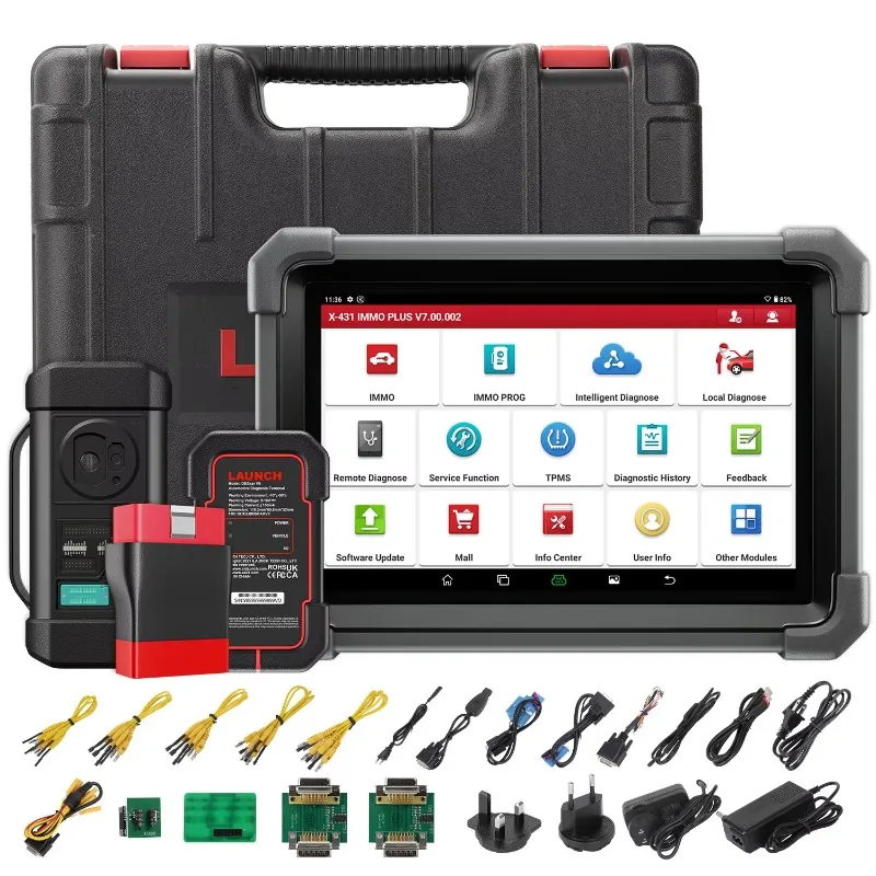 New X431 IMMO Plus Key Programmer Car Diagnostic Tools Auto 2 Scanner ECU Coding Active Test PK X431V ELITE