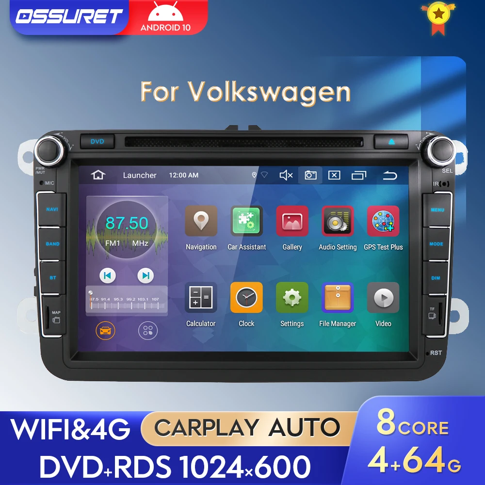 Android 10 PX5 4GB RAM Car Navigation For VW Golf Passat Jetta Tiguan Sharan Polo Sedan Octavia Superb Seat Leon RDS BT SWC MAP