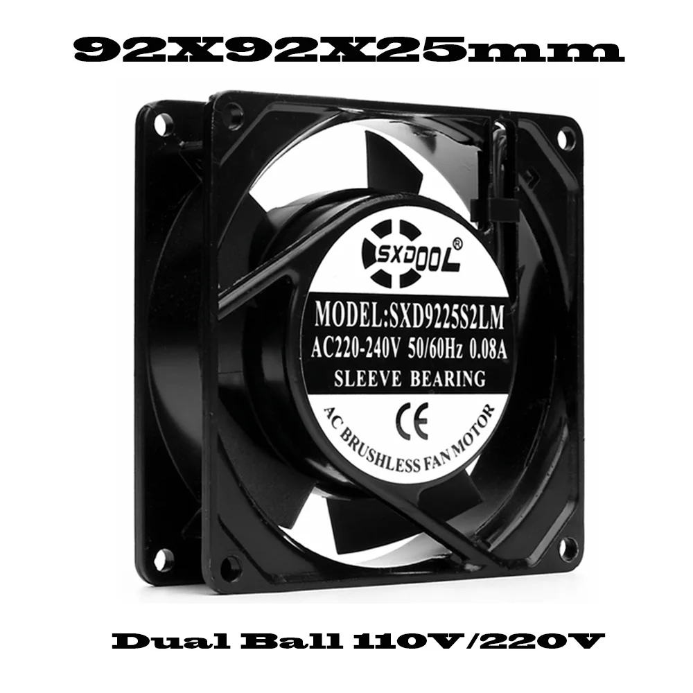 Ventilador de Refrigeração Industrial dos Armários do Case Rolamento de Esferas Duplo Fios ca 110v 115v 220v 230v 80 mm 92 mm 110 mm 120 mm 150 Milímetros 172 Milímetros 200 Milímetros - Imagem 6