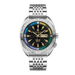 Luxury High - End Men's Watch: European & American Style, Fashionable, Personalized, Waterproof Steel Band, Multifunctional Timepiece (Black)