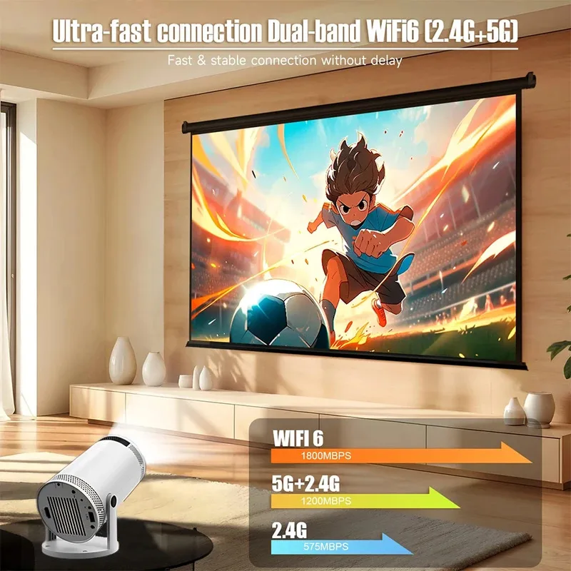 2026 Arrival FY300 4K Projector 260ANSI Portable Theater Dual Band Wifi6 BT5.0 1080P 720P Home Cinema Outdoor Mini HD Projectors