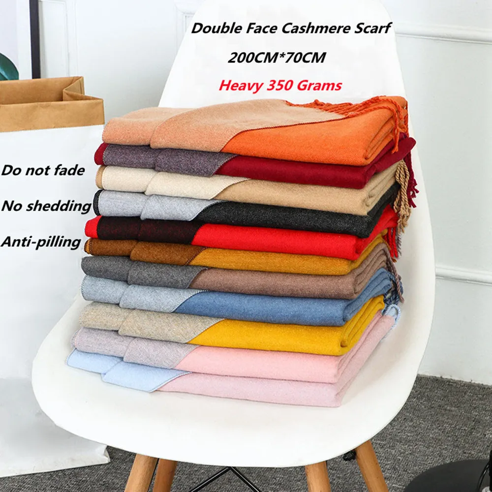 

Luxury Plaid Scarf Winter Warm Cashmere 2022 Design New Women Long Pashmina Foulard Female Scarves Lady Tassel Shawl Wraps