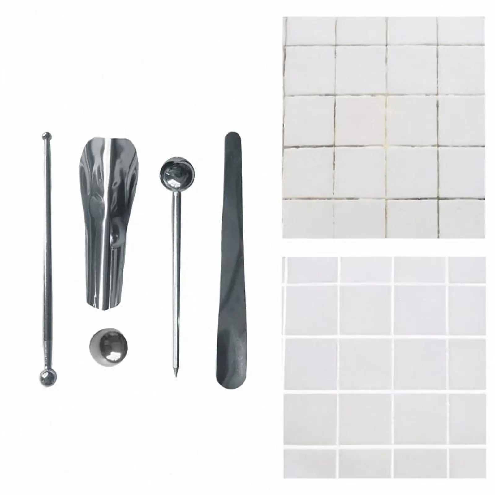 Caulking Tools Set Finishing Tools Floor Joint Repairing Tile Caulk Metal Balls for Kitchen