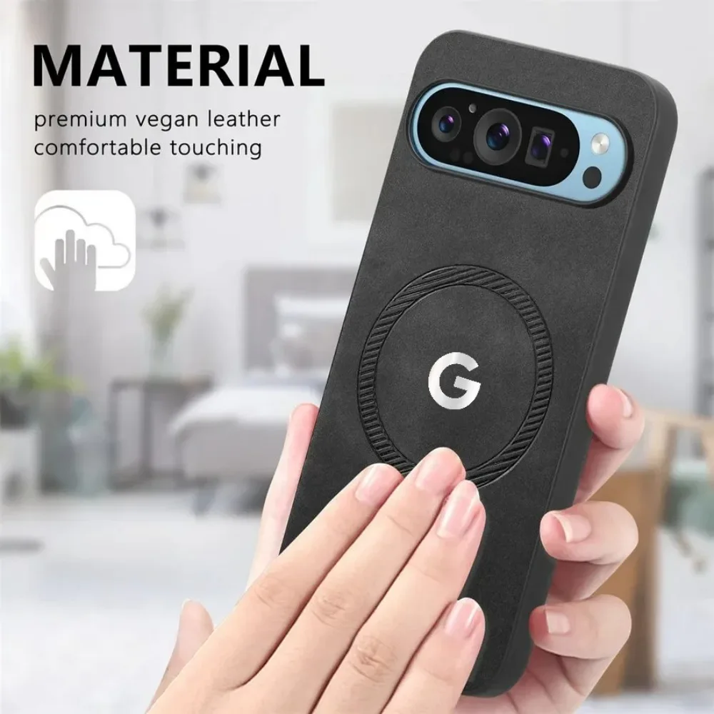 Leather Slim Case - Skin-Friendly, Magnetic, Full Protection Against Drops